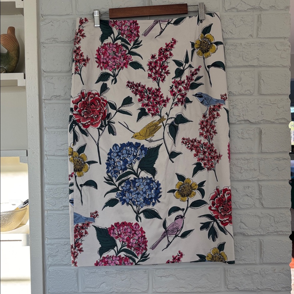 Boden Emilie Botanical Pencil Skirt Size 12 - Picture 2 of 8